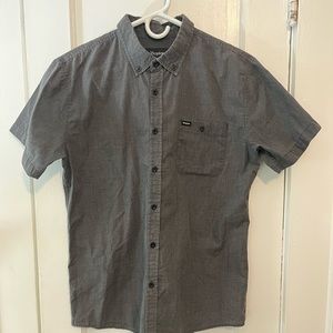 Brixton grey button down short sleeve shirt